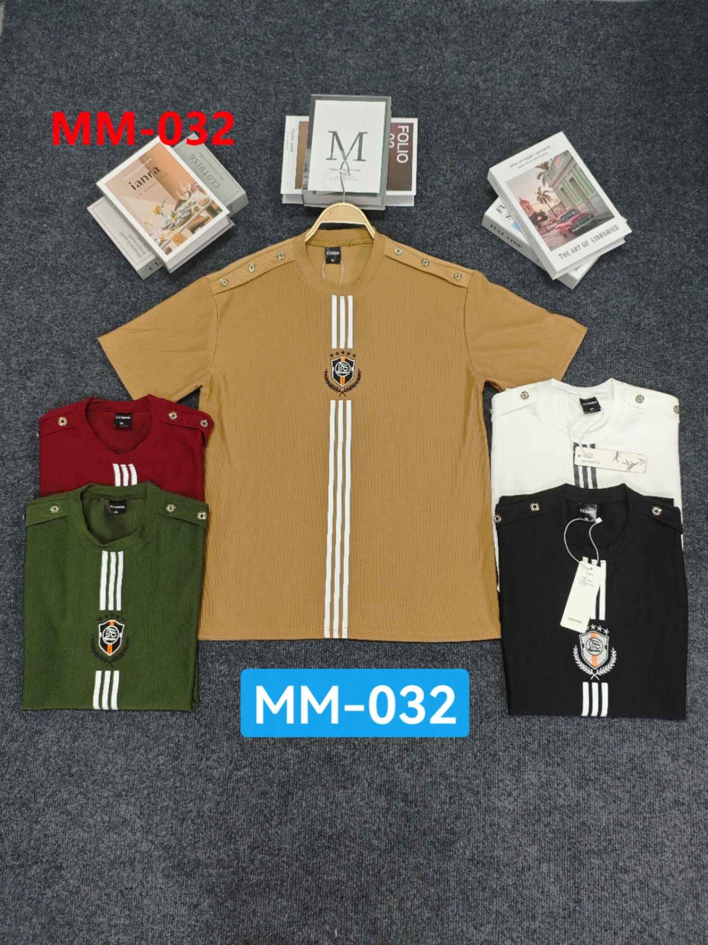 Men's Fashion Polo Shirt with Unique Buckle Design - Short Sleeve Ribbed Knit Casual Top