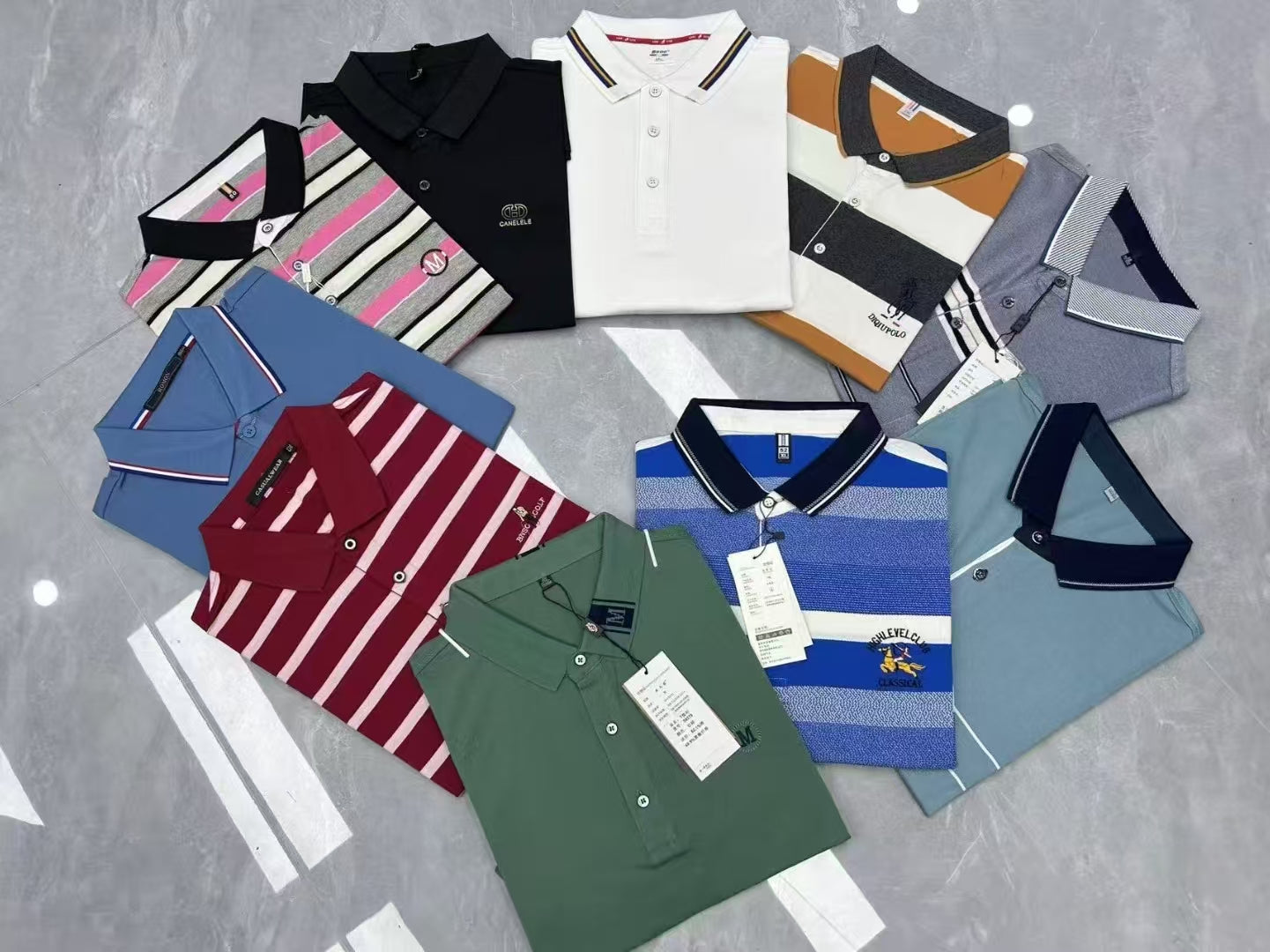 Wholesale Customized Embroidered Printed Men's Golf Sports Style Polo Shirt Quick Drying Business Office Men's Polo T-shirt Tops