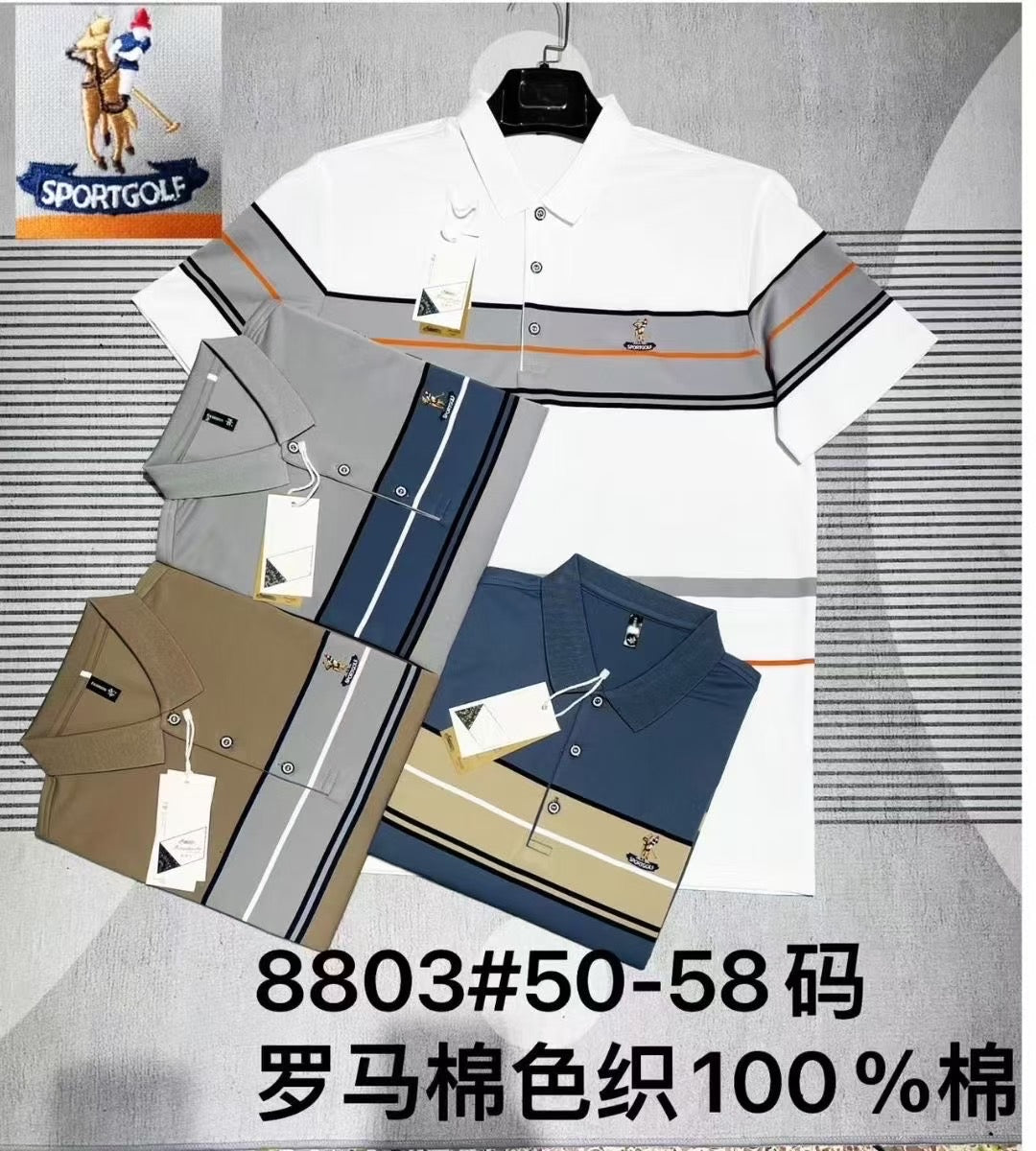 Wholesale Customized Embroidered Printed Men's Golf Sports Style Polo Shirt Quick Drying Business Office Men's Polo T-shirt Tops