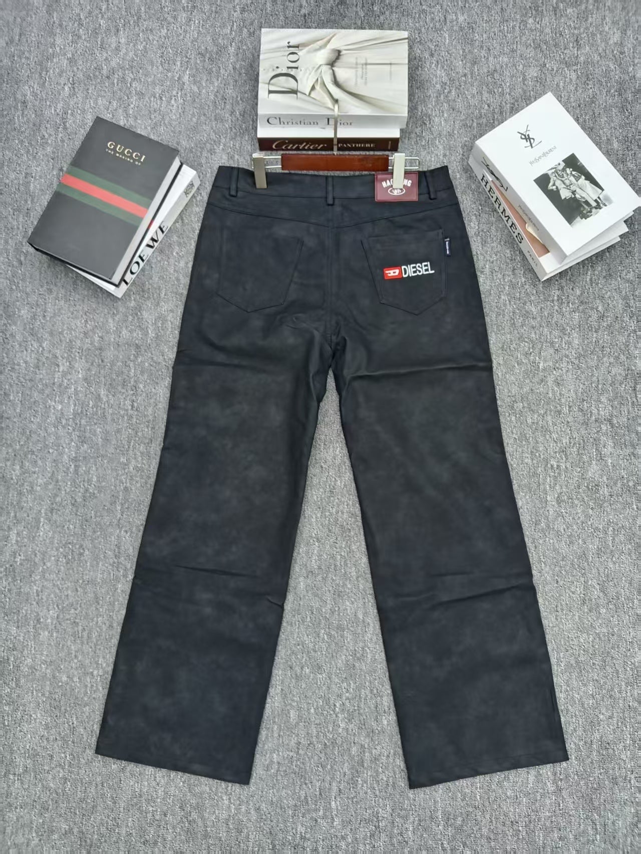 Clothing Manufacturers Washed Printing Custom Denim Wide Leg Pants Baggy Jeans Man Men's Jeans Men